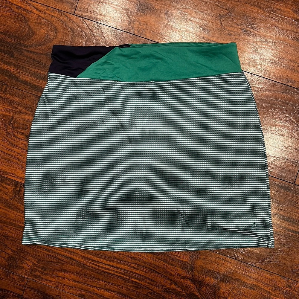 Head Striped‎ Golf Skort Navy Blue & Green, Back Pocket, Women's Size Medium